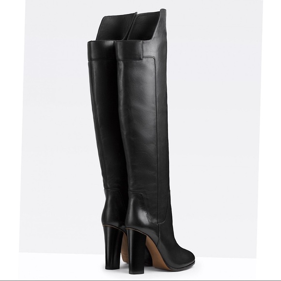 VINCE ‘Dempsey’ Over The Knee Leather Heeled Boots - Picture 6 of 8